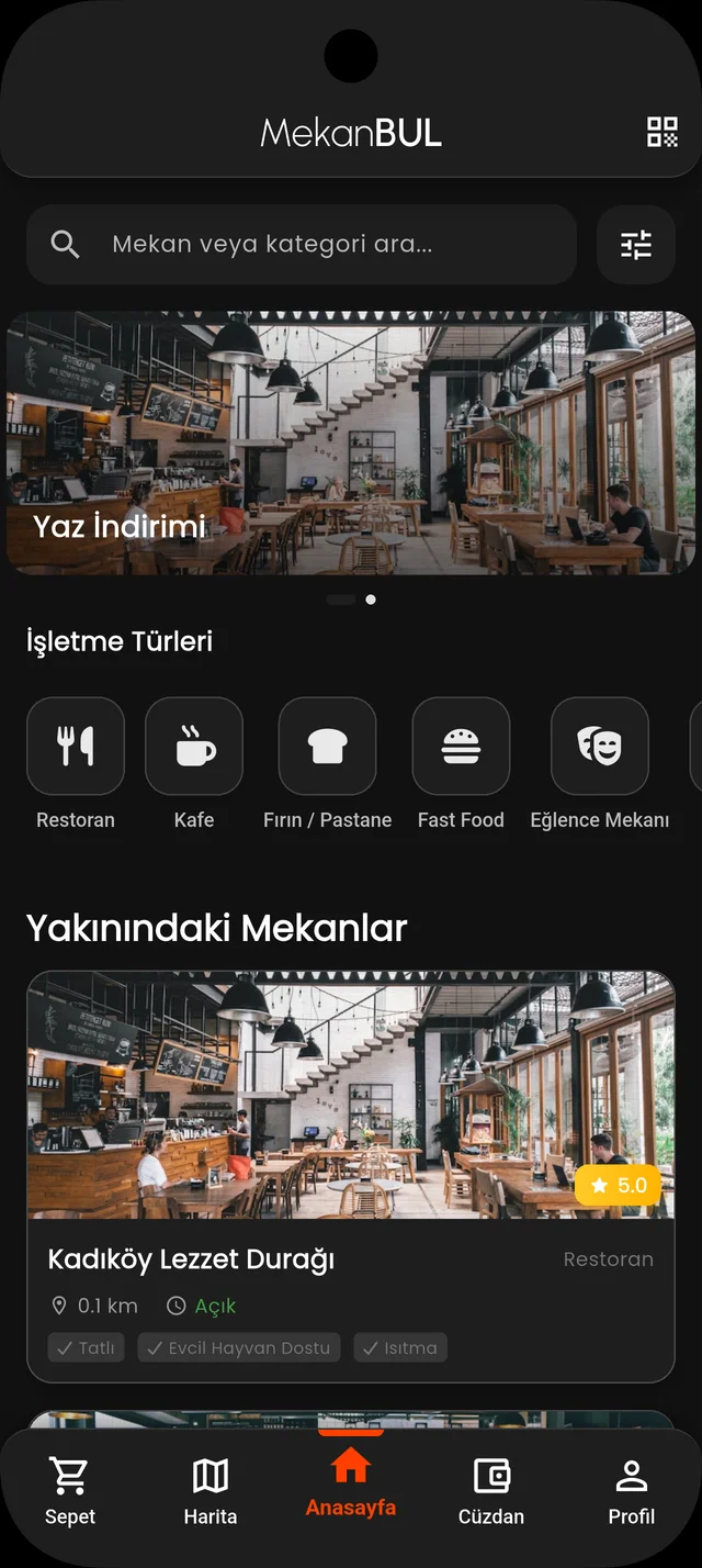 MekanBUL Uygulama Ekranı